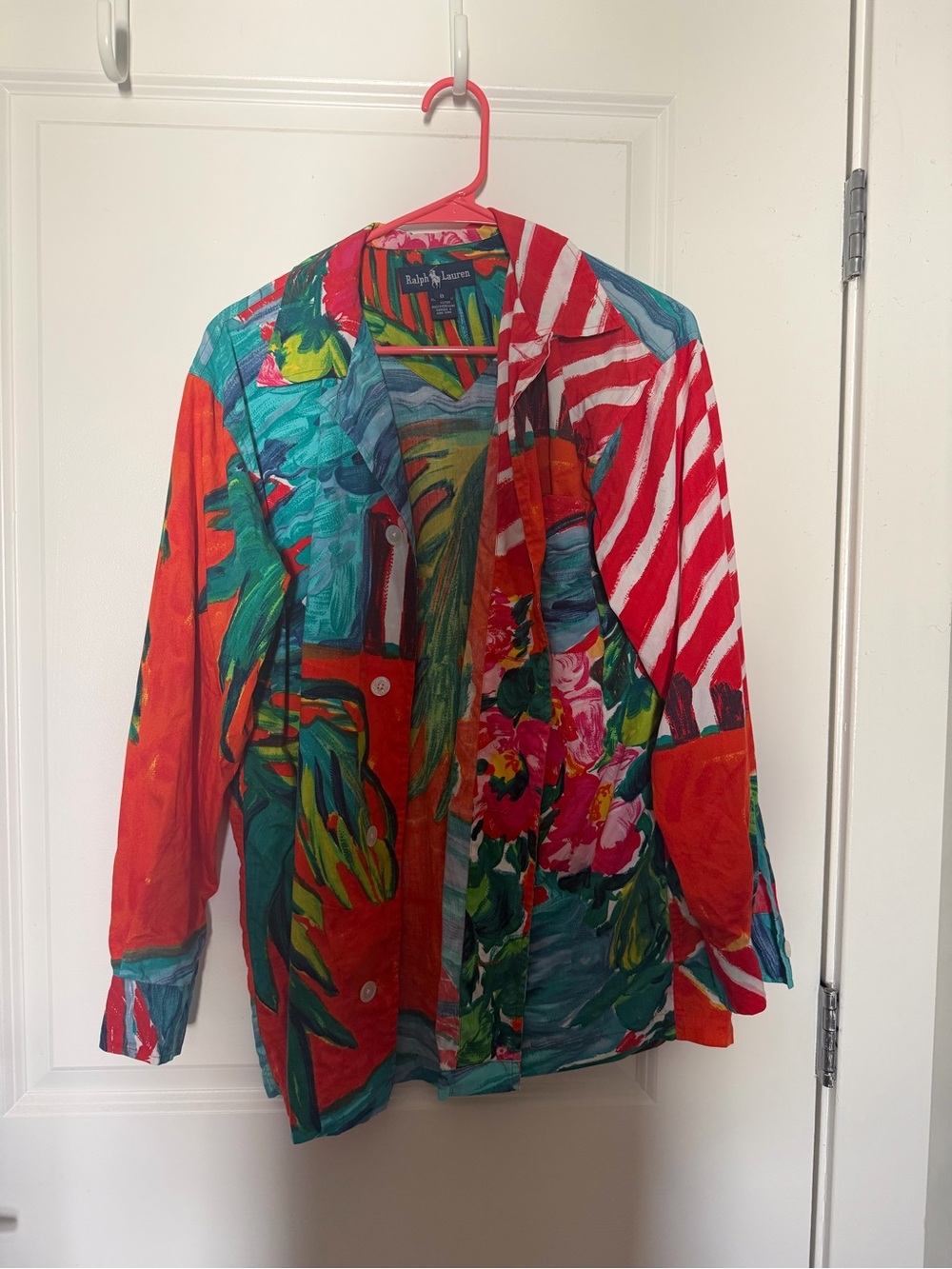 Ralph Lauren Vibrant Multicolor Tropical Print Blazer
